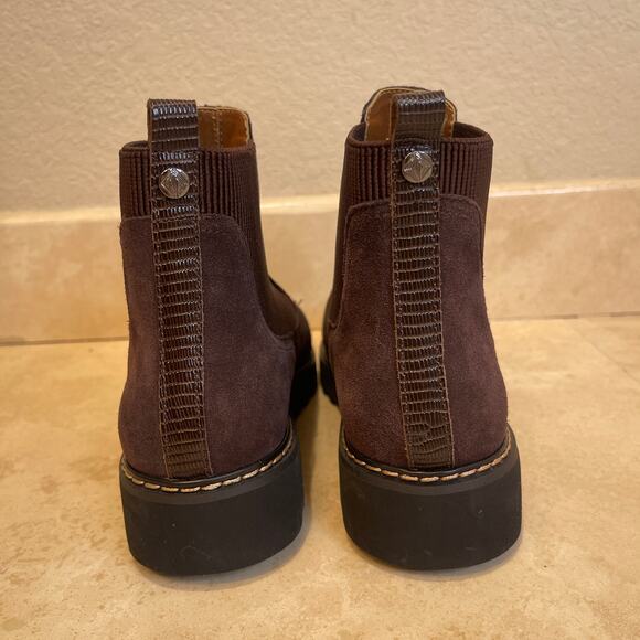 Donald Pliner Women’s 7 Brown Suede Chelsea Boots | New Without Box - Picture 9 of 10